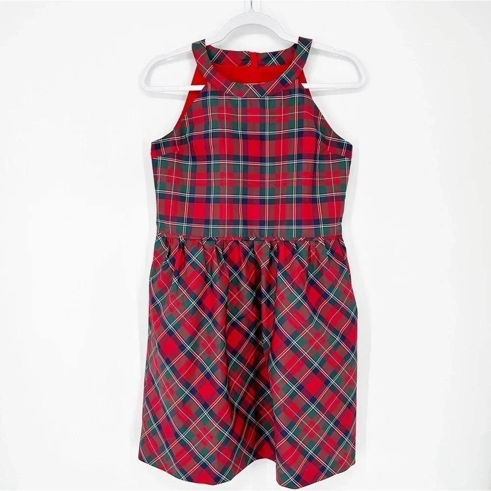 NWT Vineyard Vines Merry Plaid Party Dress Size 16